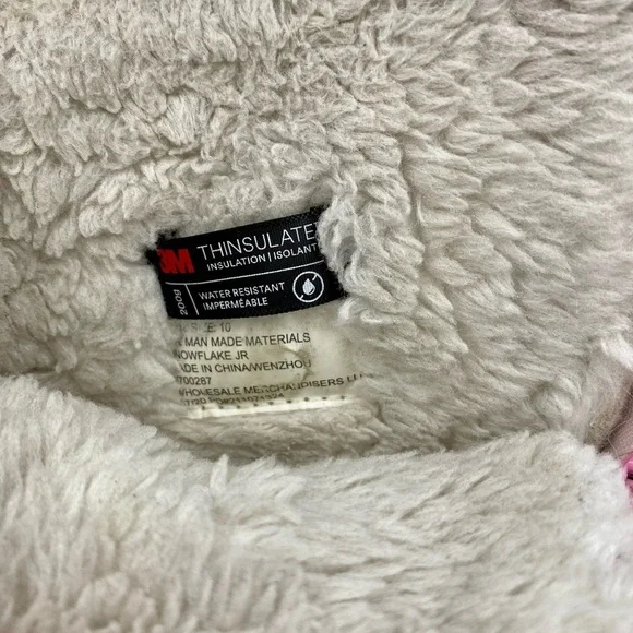 Falls Creek girls toddlers pink Thinsulate Winter Snow Boot Faux Fur Snowflake - Picture 7 of 8